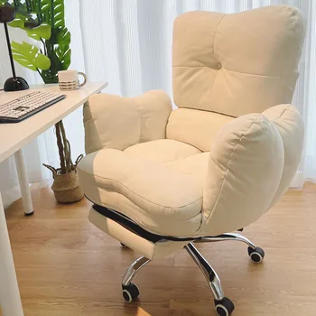 נוח בז ' הכיסא במשרד כרית חזרה יוקרה נורדי גלגלי כיסא משרדי מסתובב תמיכה המותני Sillas De Oficina רהיטים
